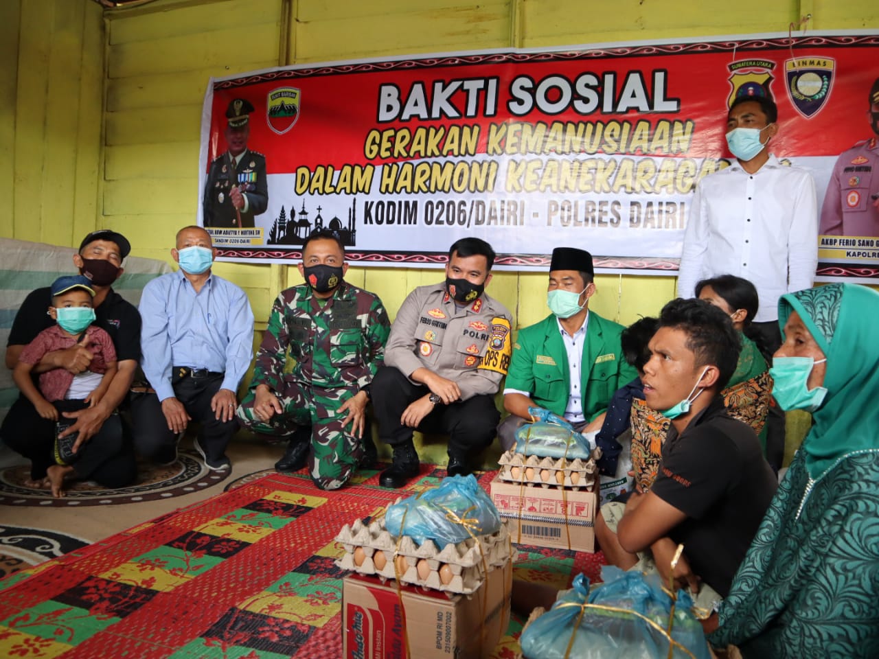 Kapolres Bersama Dandim 0206 Dairi Peduli Penyandang Disabilitas