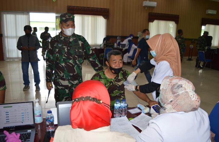 113 Personil Kodim 0212/Tapsel Ikuti Vaksinasi Covid-19