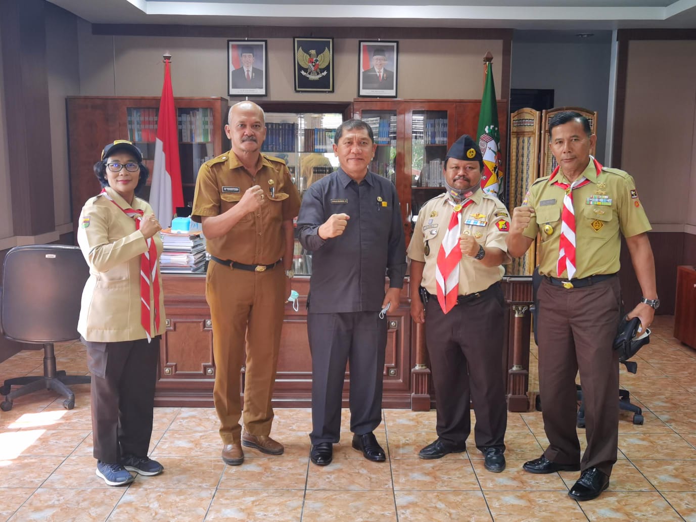 Bupati Karo Sambut Panitia Musda Pramuka 2021