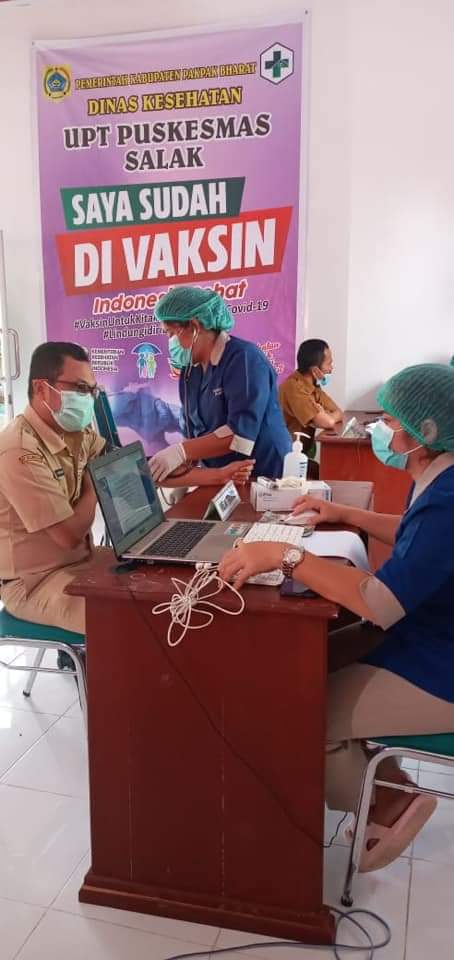 Vaksinasi Ke 2 Berjalan Lancar Di Puskesmas Salak