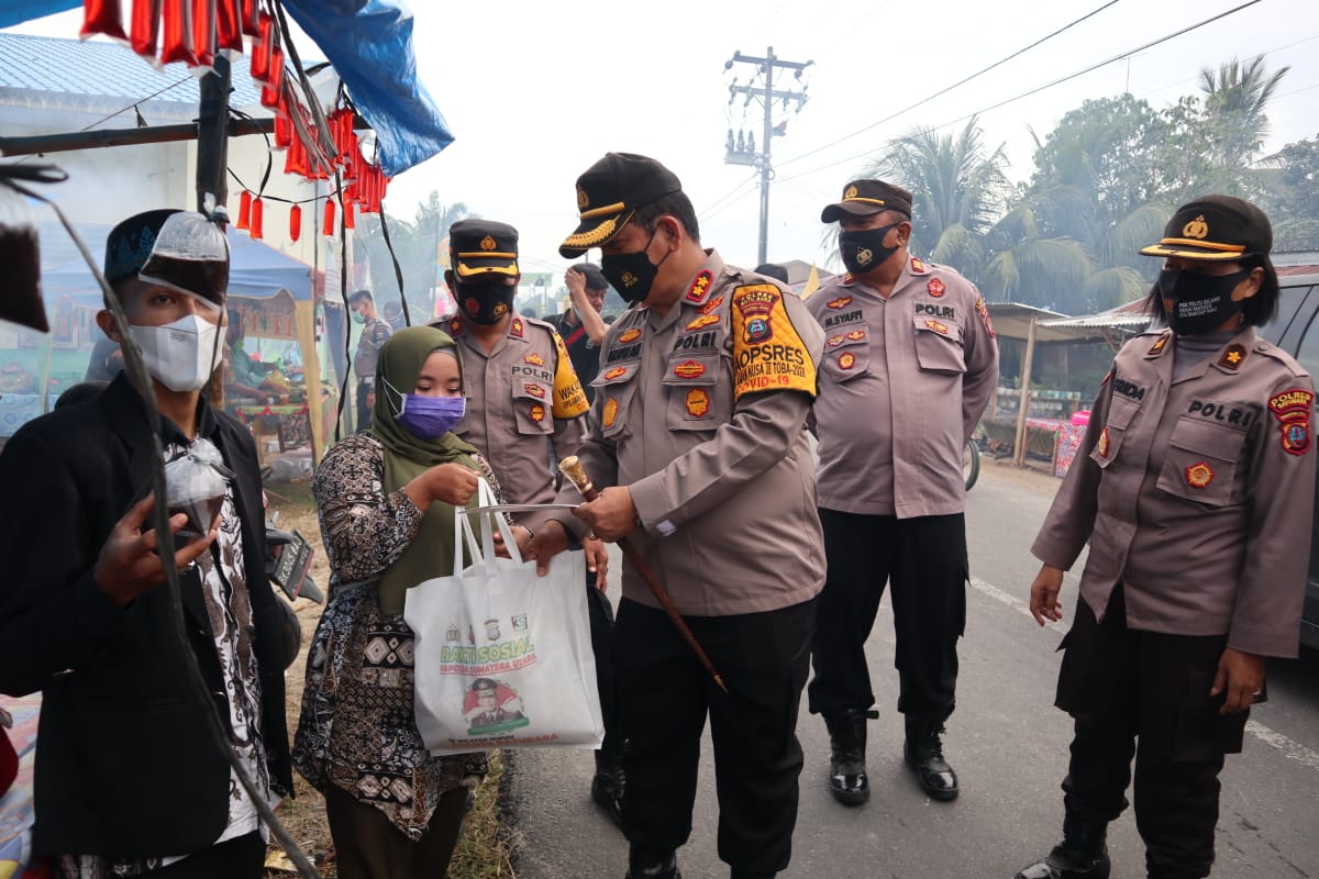 Jaga Kondusifitas Kamtibnas Kapolres Batu Bara Kunjungi Pesta Tapai