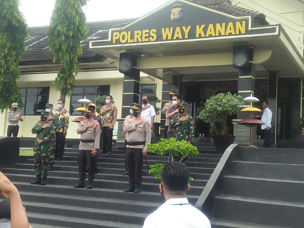 Kapolres Way Kanan Sambut Kunjungan Kerja Kapolda Lampung