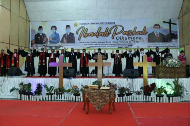Dimasa Pandemi Perayaan Paskah Di Dairi Berjalan Dengan Khidmat