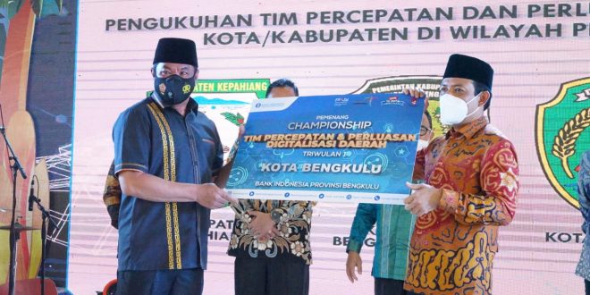 Dukung Transaksi Digital Kota Bengkulu Raih Penghargaan Dari Bank Indonesia
