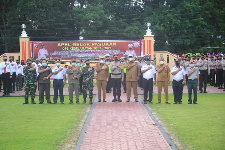 Pj Bupati Ikuti Apel Gelar Pasukan OPS di Polres Labuhanbatu