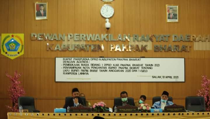 Wakil Bupati Pakpak Bharat Sampaikan LKPJ Bupati  TA 2020