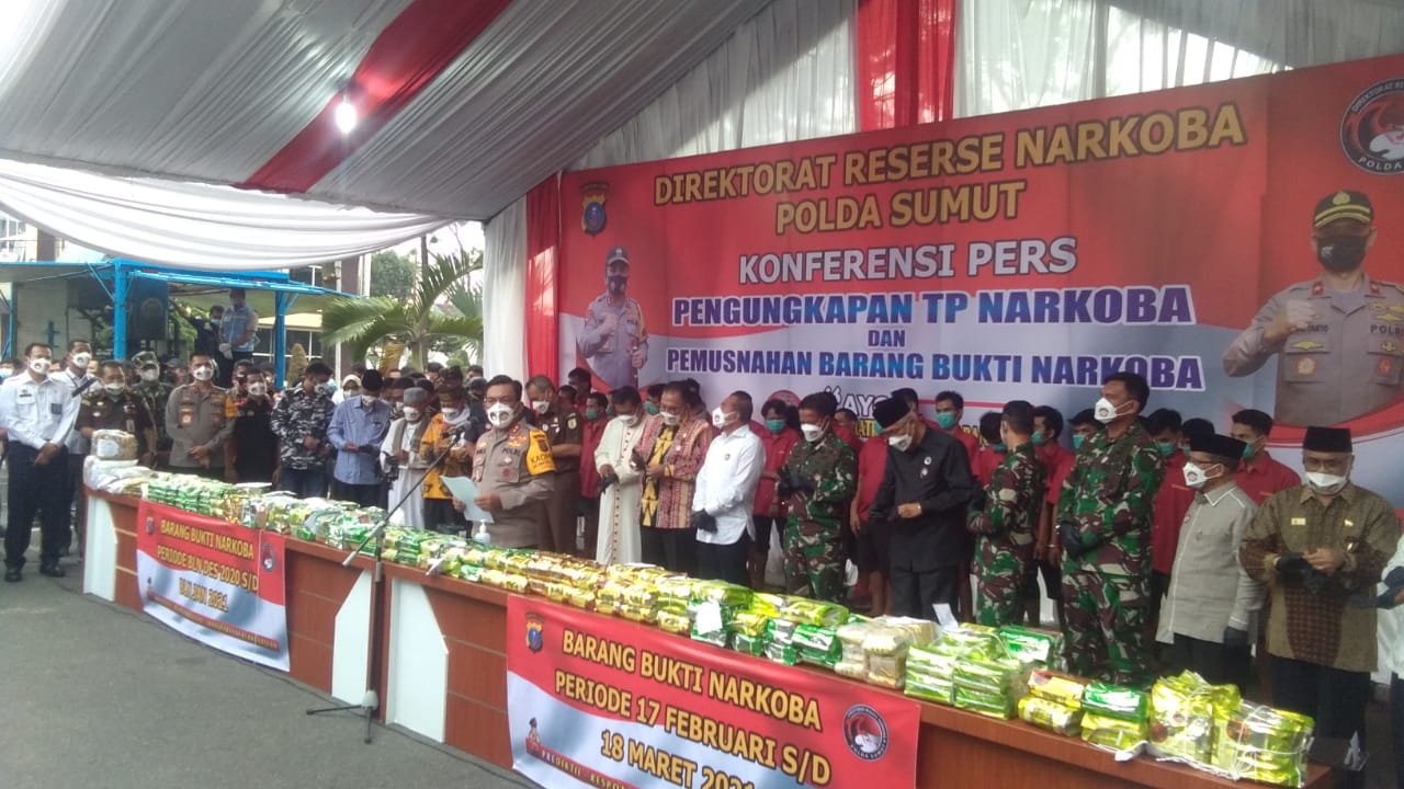Polda Sumut Berhasil Ungkap Tindak Pidana Narkotika Skala Besar 