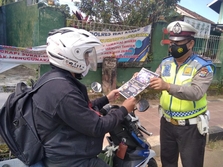 Polres Way Kanan Berikan Pemahaman Tentang Larangan Mudik