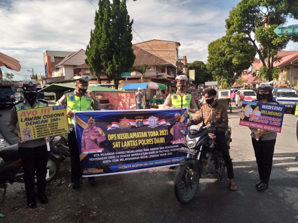 Polres Dairi Laksanakan Ops Keselamatan Toba 2021 Di Pusat Pasar 