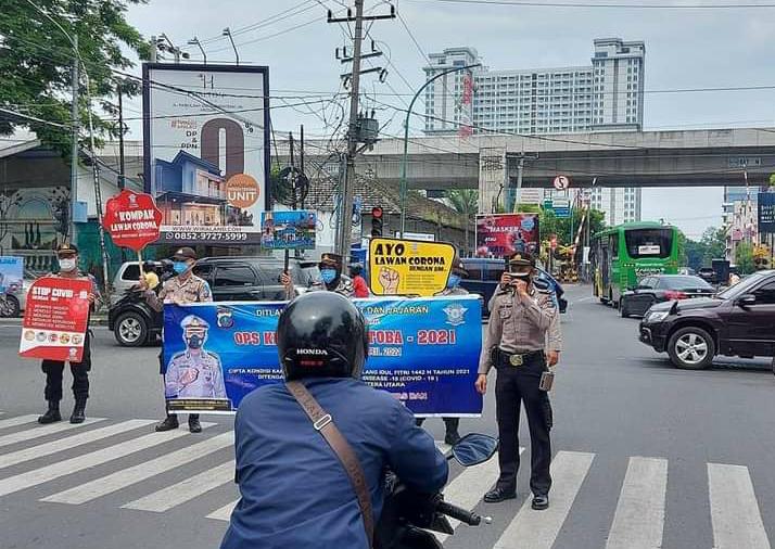 OPS Keselamatan Toba 2021 Polda Sumut Sosialisasikan Prokes