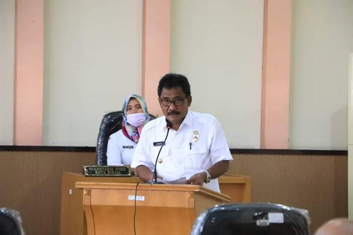 Walikota Binjai Sampaikan Pidatonya Di Rapat Paripurna DPRD