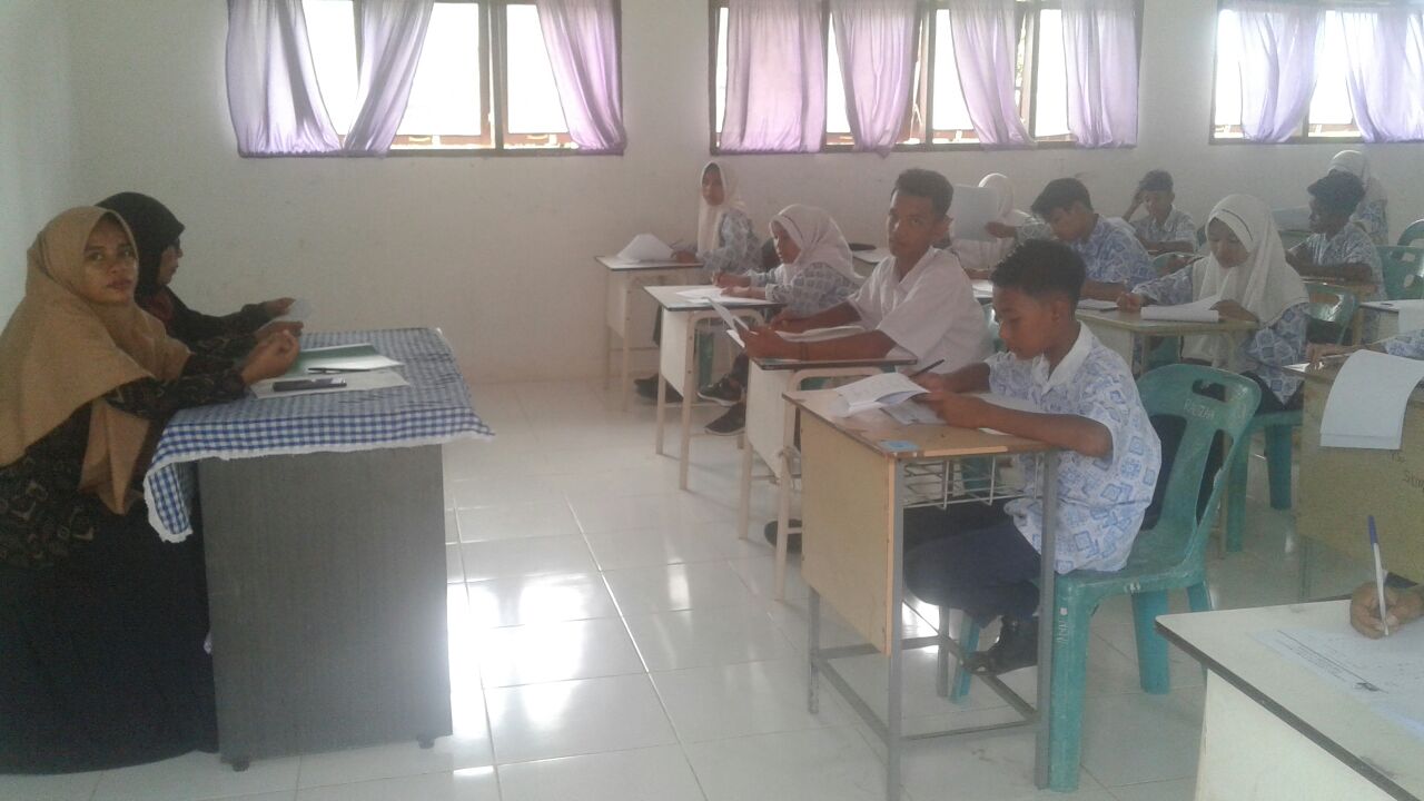 Pelaksanaan Ujian SMPN 2 Jangka Bireuen Hari Pertama Berjalan Lancar