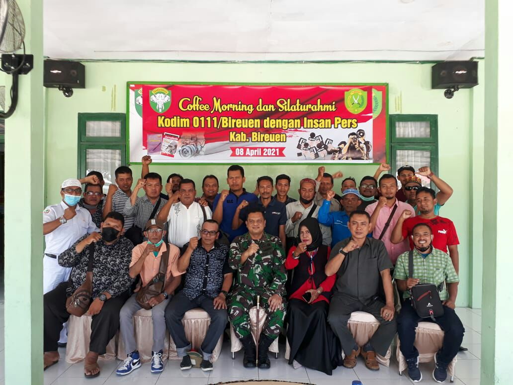Perkuat Sinergitas Dandim 0111 Bireuen Silahturahmi Bersama Wartawan