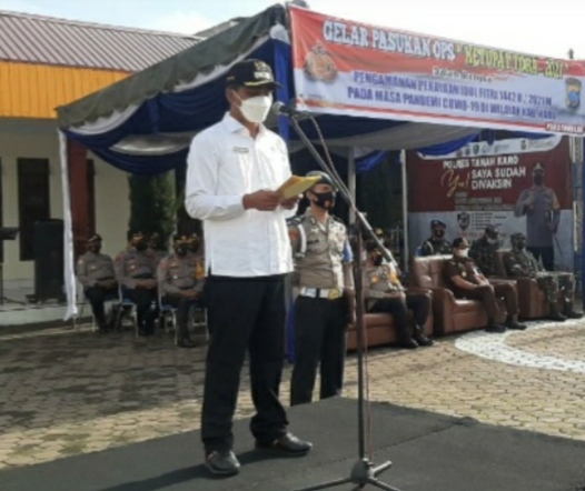 Pimpin Apel Gelar Pasukan Ketupat Wabup Karo Bacakan Amanat Kapolri