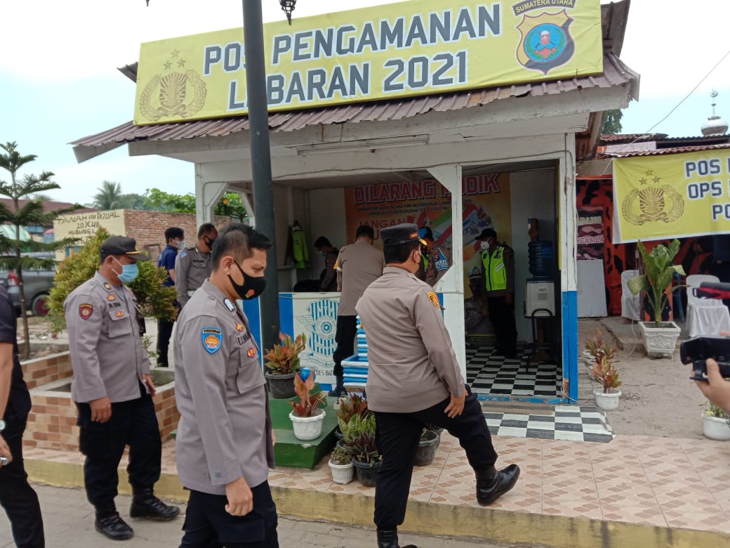 Pamatwil Polda Sumut Cek Kesiapan Pos Penyekatan Wilayah Hukum Batu Bara