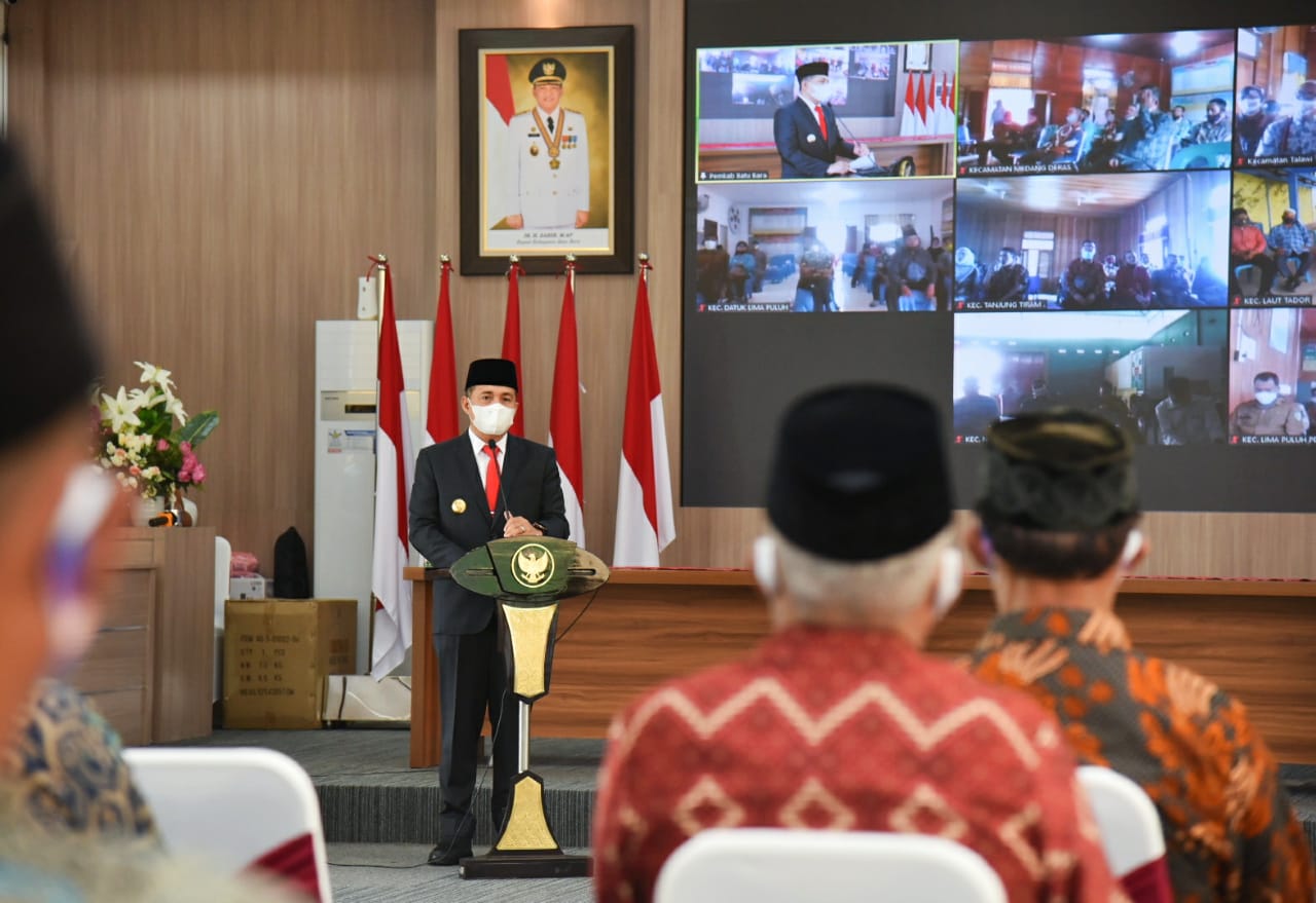 Bupati Batu Bara Lantik BPD Periode 2020-2026 Secara Virtual