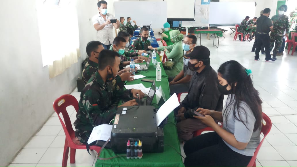 Keluarga Besar Kodim 0205/TK Gelar Vaksin Covid-19