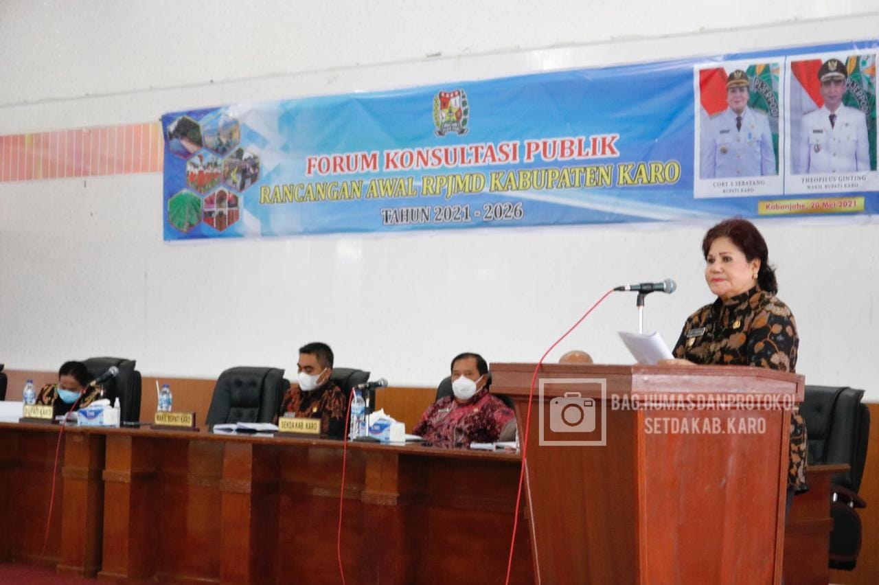 Bupati Karo Buka Forum Konsultasi Publik Rancangan Awal RPJMD