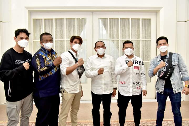 Gubernur Edy Sambut Baik Niat Rizky Billar dan Putra Siregar Majukan PSMS