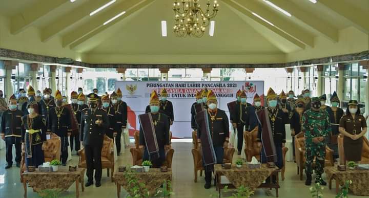 Upacara Peringatan Hari Lahir Pancasila Secara Virtual di Dairi Berjalan Khidmat 