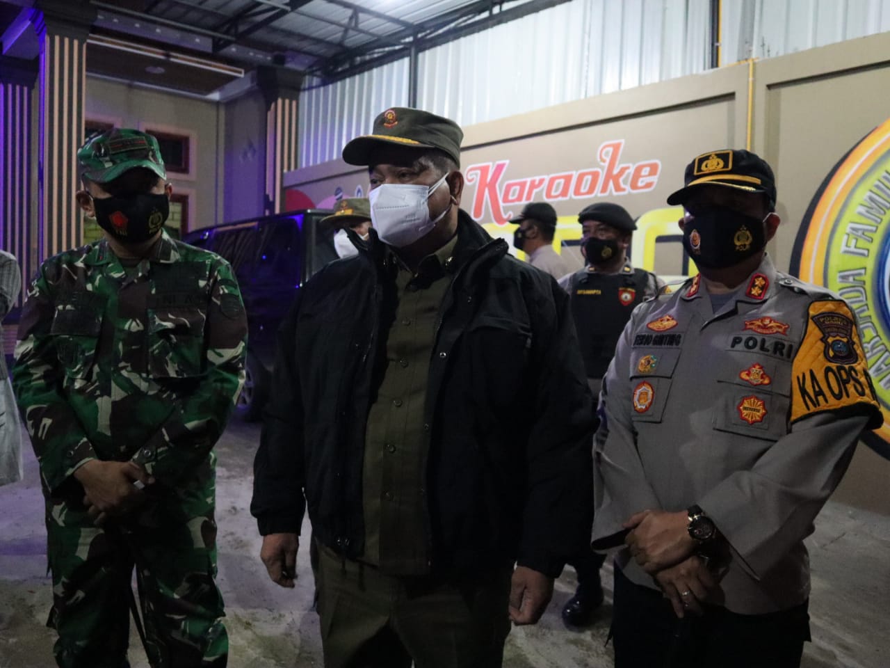 Bupati Dairi Bersama Tiga Pilar Laksanakan Operasi Yustisi PPKM