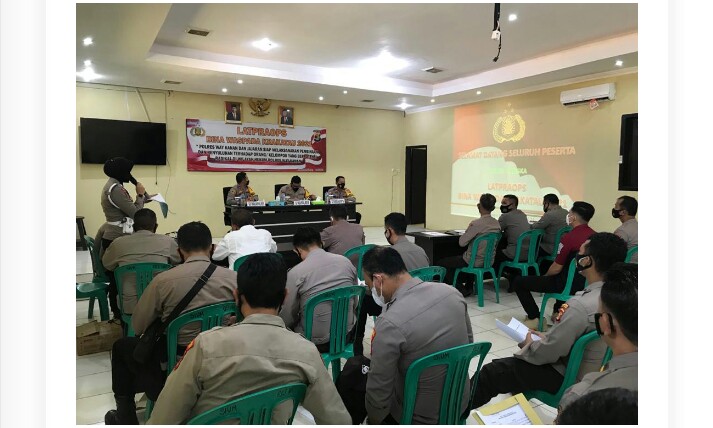 Gelar Latihan Ops Bina Waspada Krakatau Polres Way Kanan Disiplinkan Penerapan Prokes