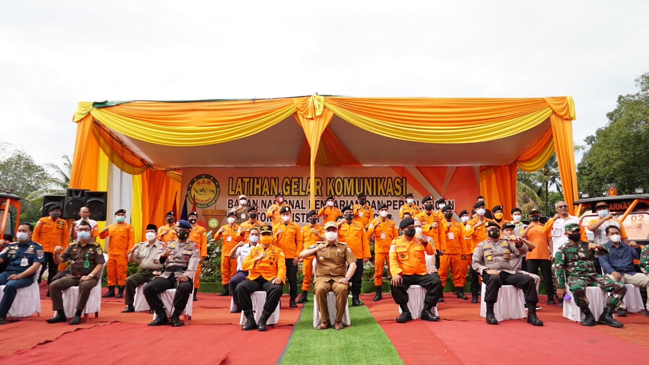 Latihan Gelar Komunikasi Gubernur Rohidin : Kinerja Basarnas Harus Cepat dan Tepat