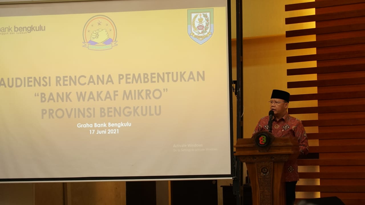 Bank Wakaf Mikro Akan Berdiri di Bengkulu Gubernur Rohidin : Keberadaannya Akan Bantu Pemulihan Ekonomi