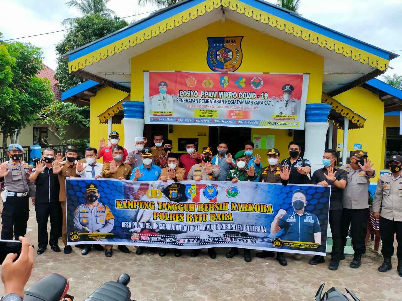 Kapolres Batu Bara Resmikan Desa Pulau Sejuk Sebagai Kampung Tangguh Anti Narkoba