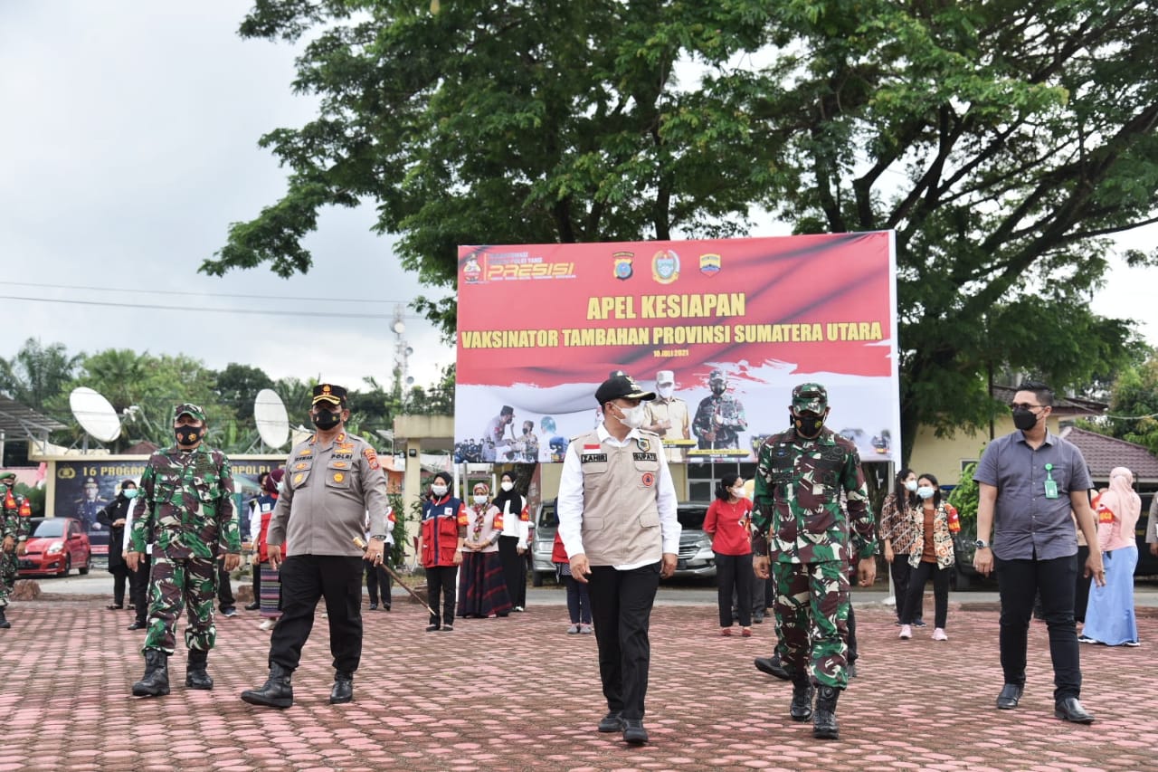 Bupati dan Kapolres Batu Bara Laksanakan Apel Kesiapan Vaksinator Tambahan