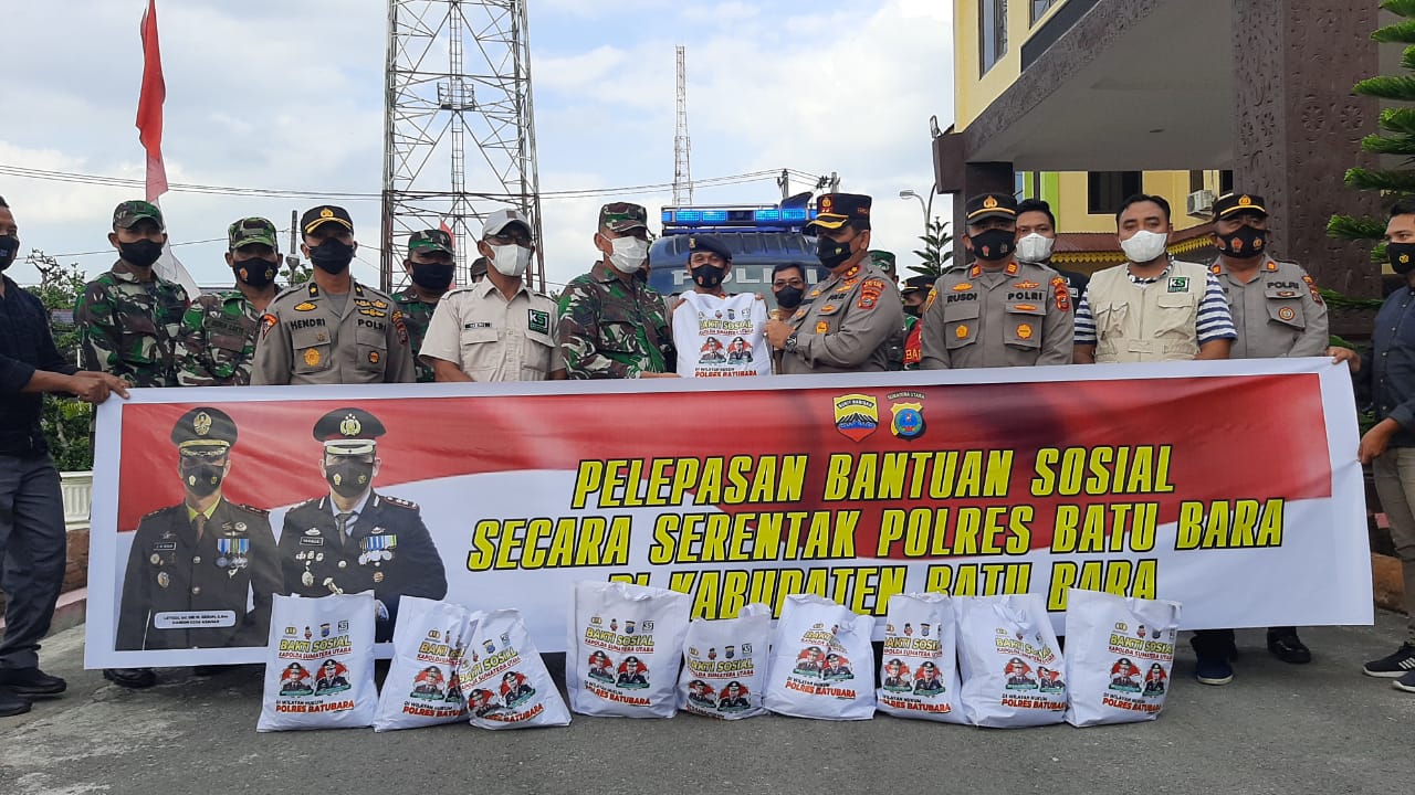 Kapolres Batu Bara Pimpin Pelepasan Bantuan Sosial 
