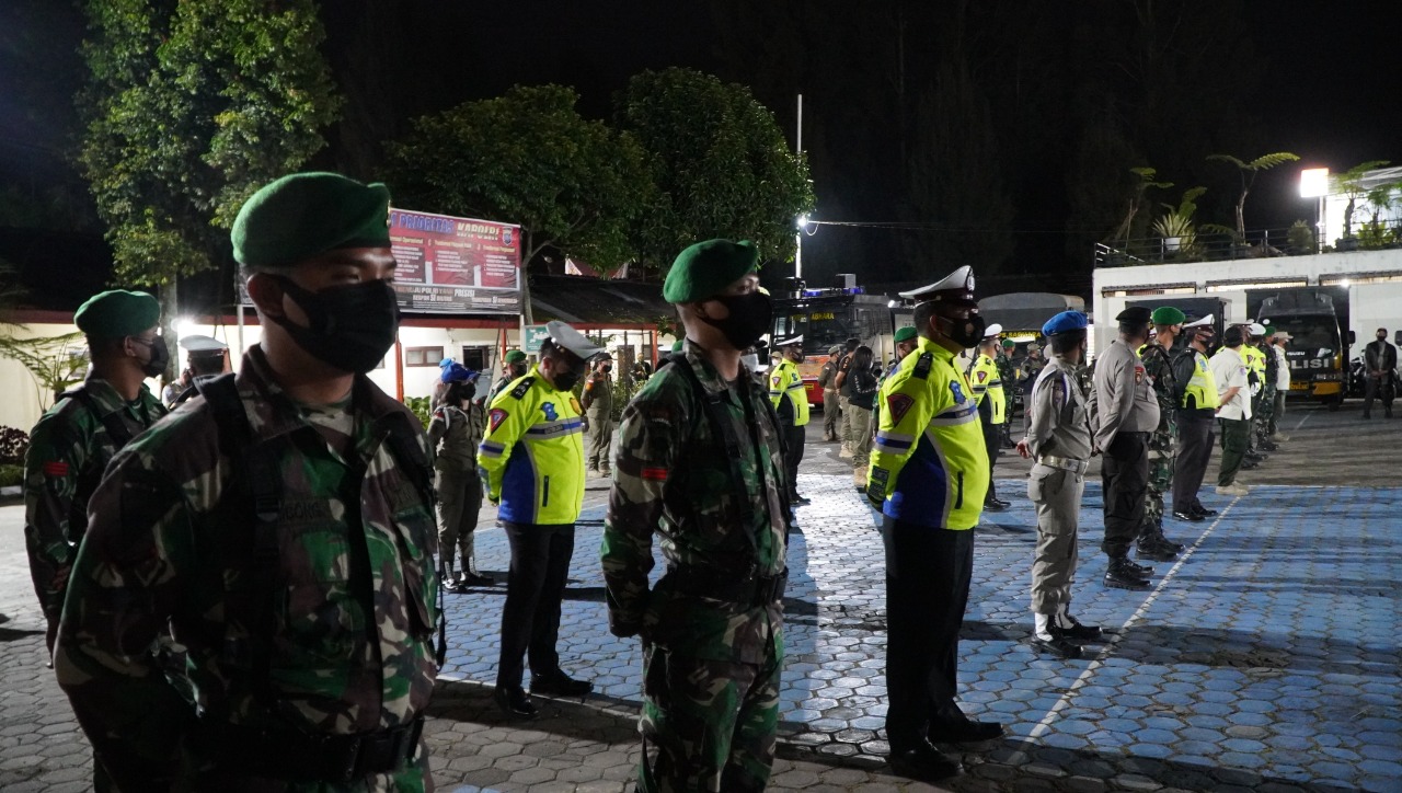 Tanah Karo Masuk Zona Merah COVID-19 Polres Gelar Patroli Gabungan 