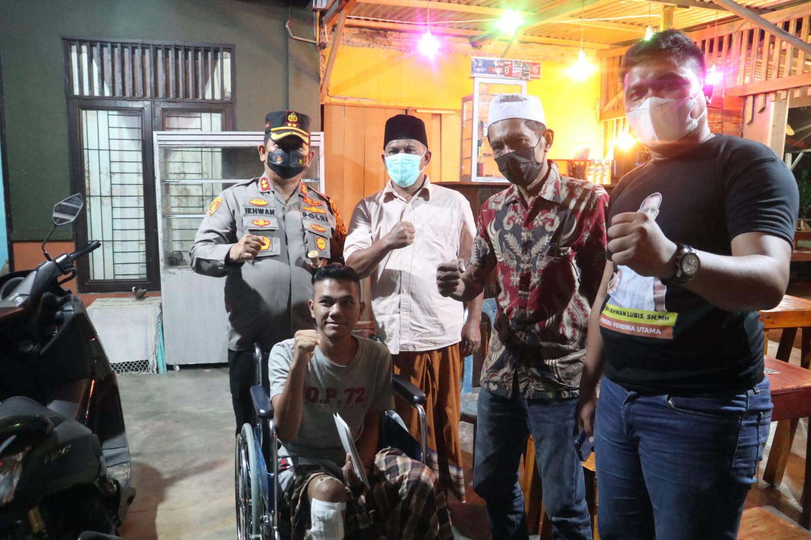 Kapolres Batu Bara Berikan Santunan Ke Korban Laka Lantas