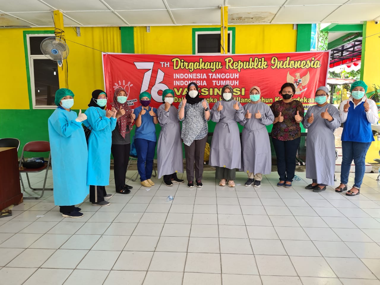 Jelang HUT RI ke-76 Polsek Tuntungan Lakukan Vaksinasi Massal Kepada Warga 