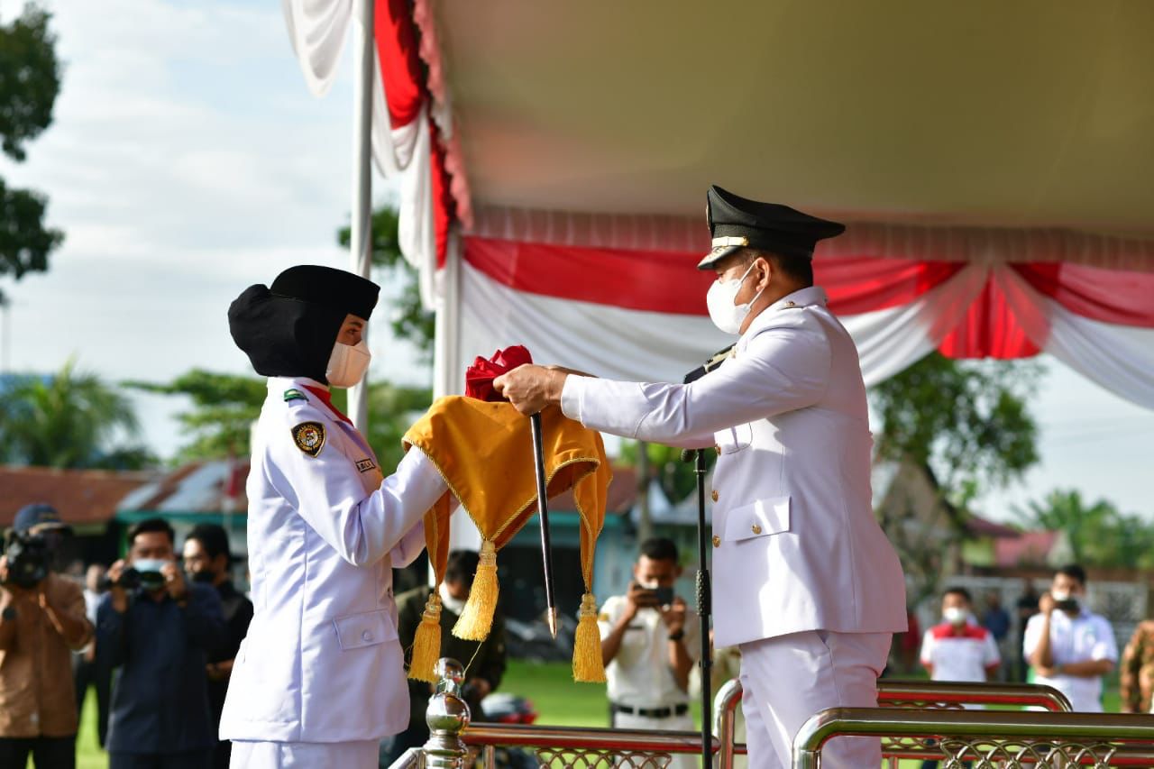 Bupati Batu Bara Pimpin Upacara HUT RI Ke - 76