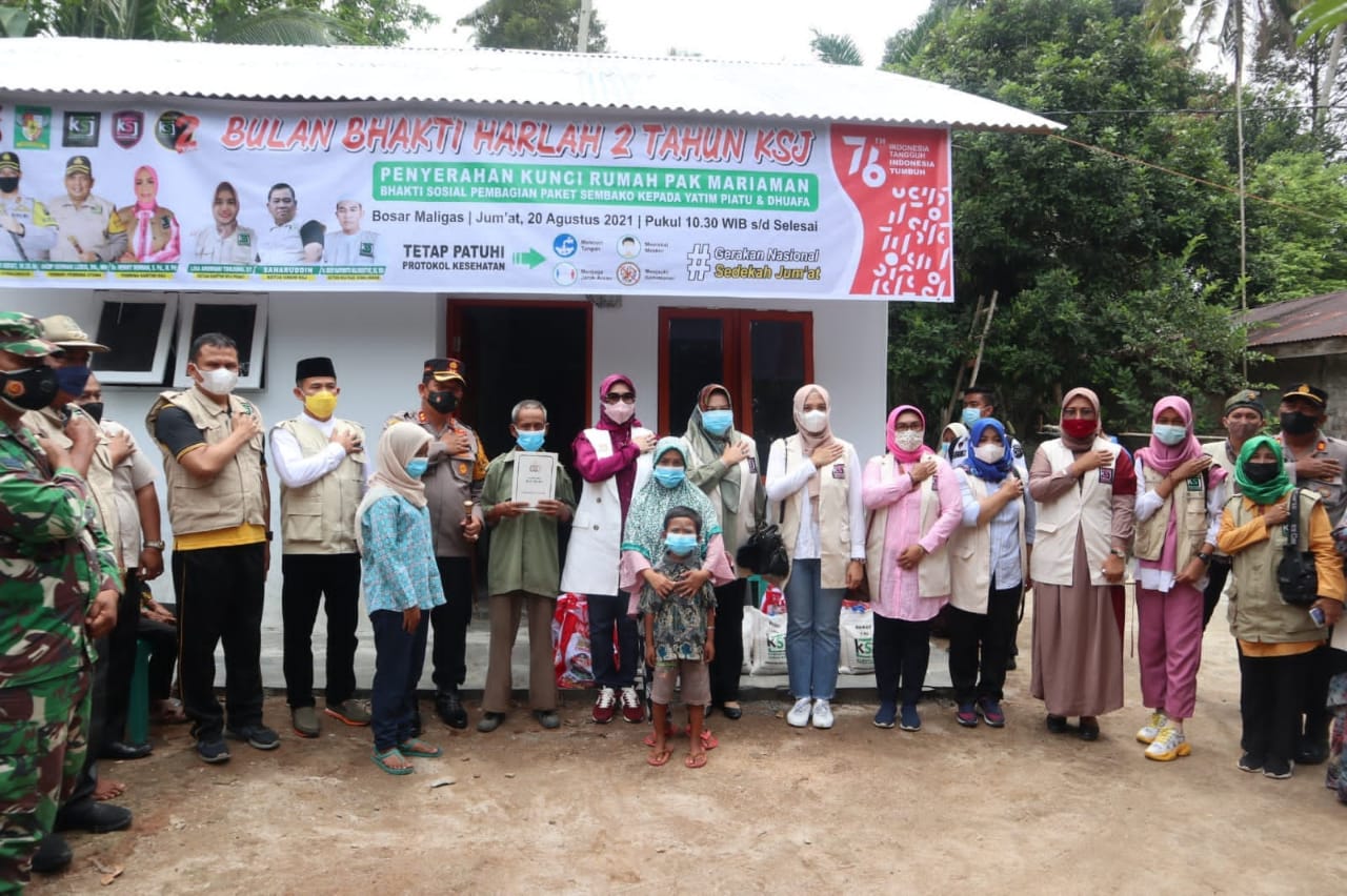 Harlah 2 Tahun KSJ Kapolres Batu Bara Serahkan Kunci Rumah dan Santuni Anak Yatim