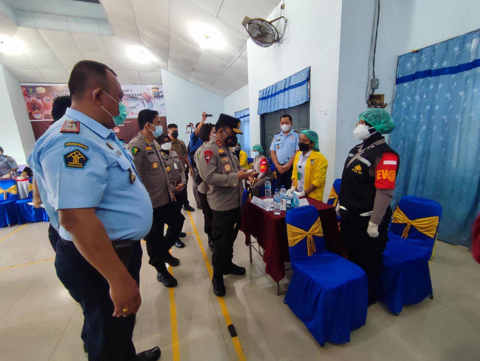 Rutan Kelas I Medan Gelar Vaksinasi Tahap Pertama Bagi Warga Binaan