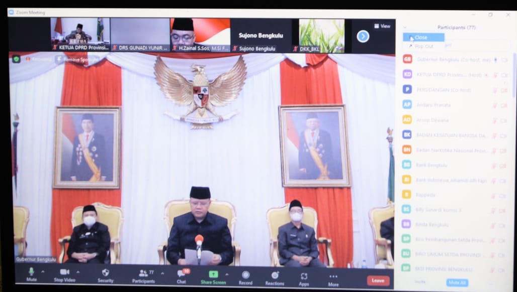 DPRD Provinsi Bengkulu Setujui Pertanggungjawaban APBD 2020
