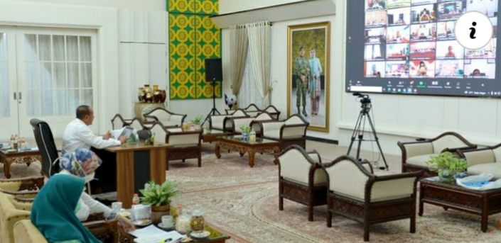 Bupati Karo Ikuti Sosialisasi Intruksi Gubernur Tentang PTM