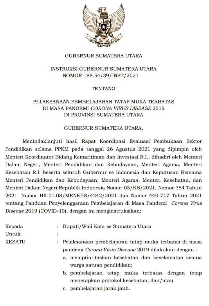 Terkait Pembelajaran Tatap Muka Ini Kata Kadiknas Karo