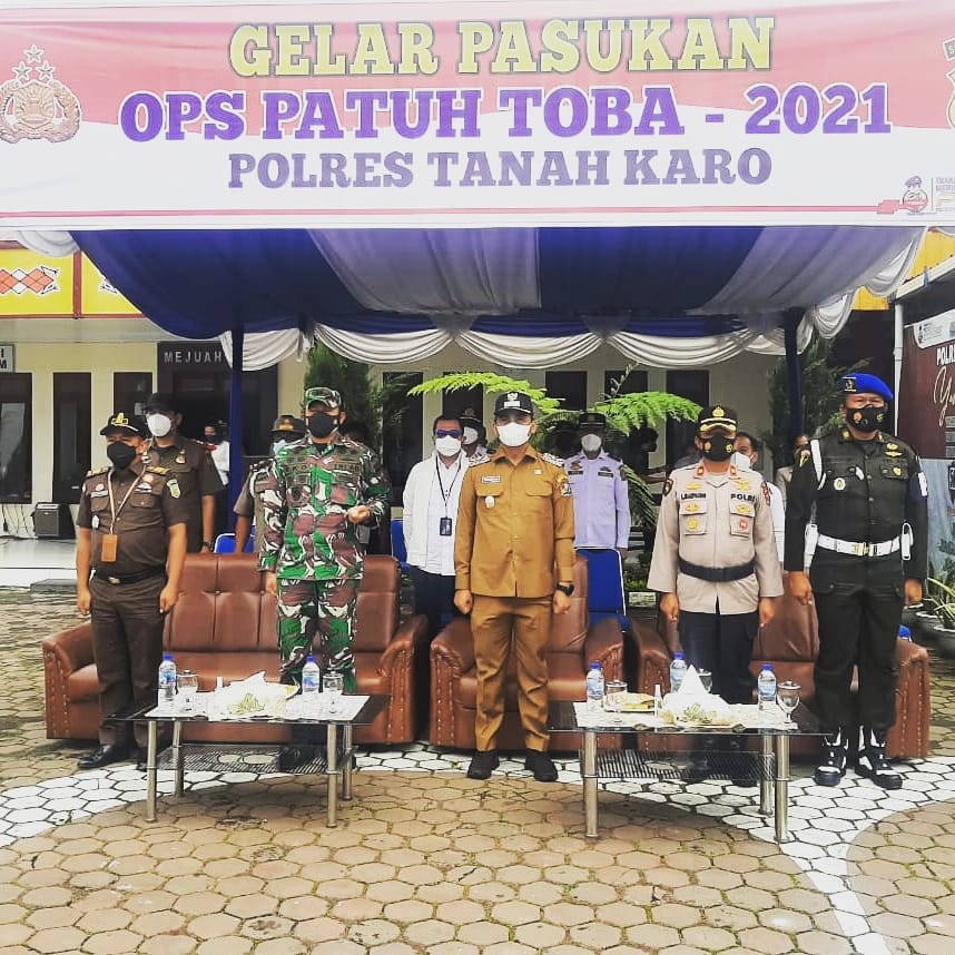 Forkopimda Karo Hadiri Gelar Apel Pasukan Ops Patuh Toba