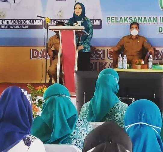 Ketua TP PKK Labuhanbatu Hadiri Pembukaan Kader Pembangunan Manusia