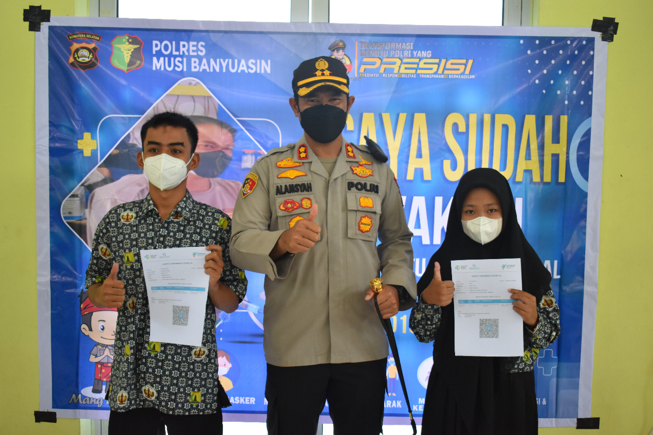 Kapolres Muba Lakukan Pengecekan Vaksinasi Go To School