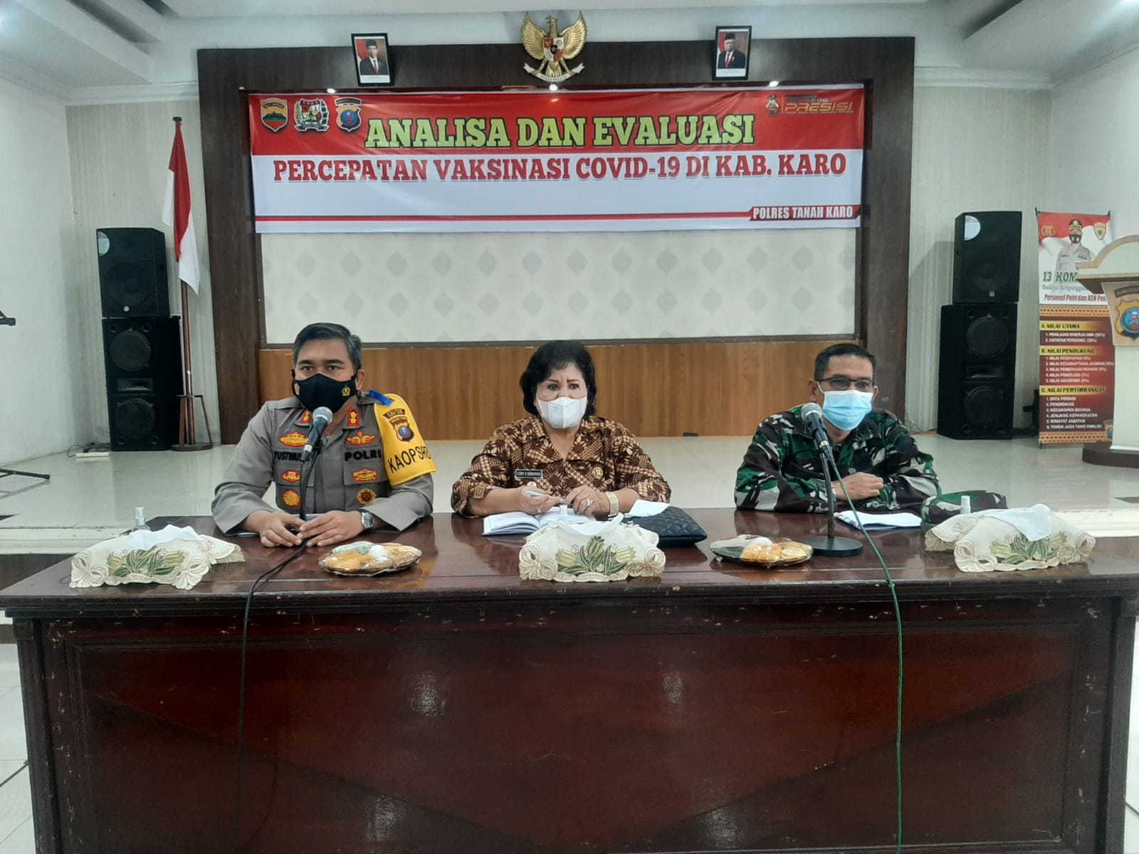 Forkopimda Karo Gelar Rapat Analisa dan Evaluasi Percepatan Vaksinasi