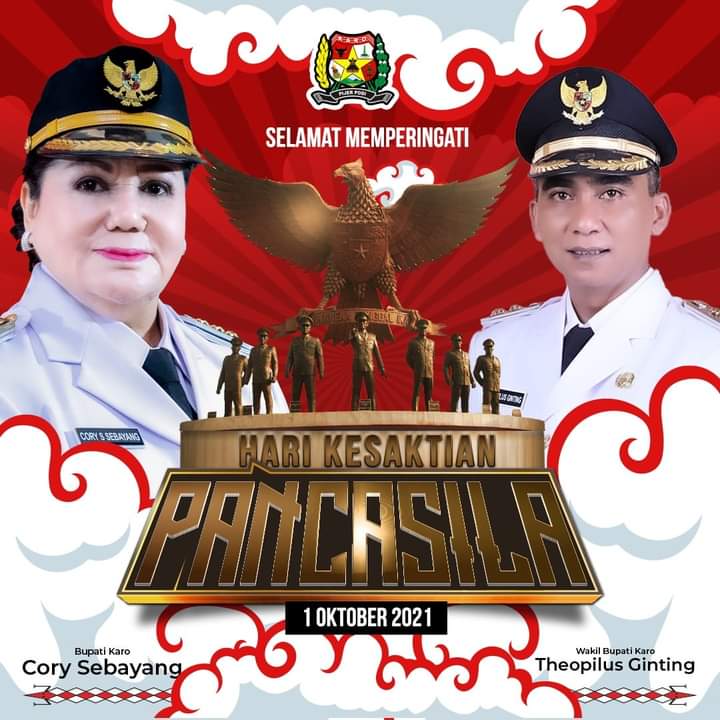 Bupati Karo Ucapkan Selamat Hari Kesaktian Pancasila