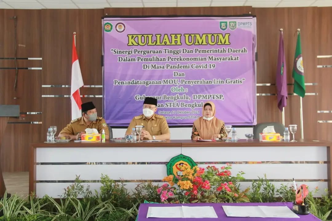 Dukung Pemulihan Ekonomi Daerah Gubernur Rohidin Apresiasi STIA Bengkulu