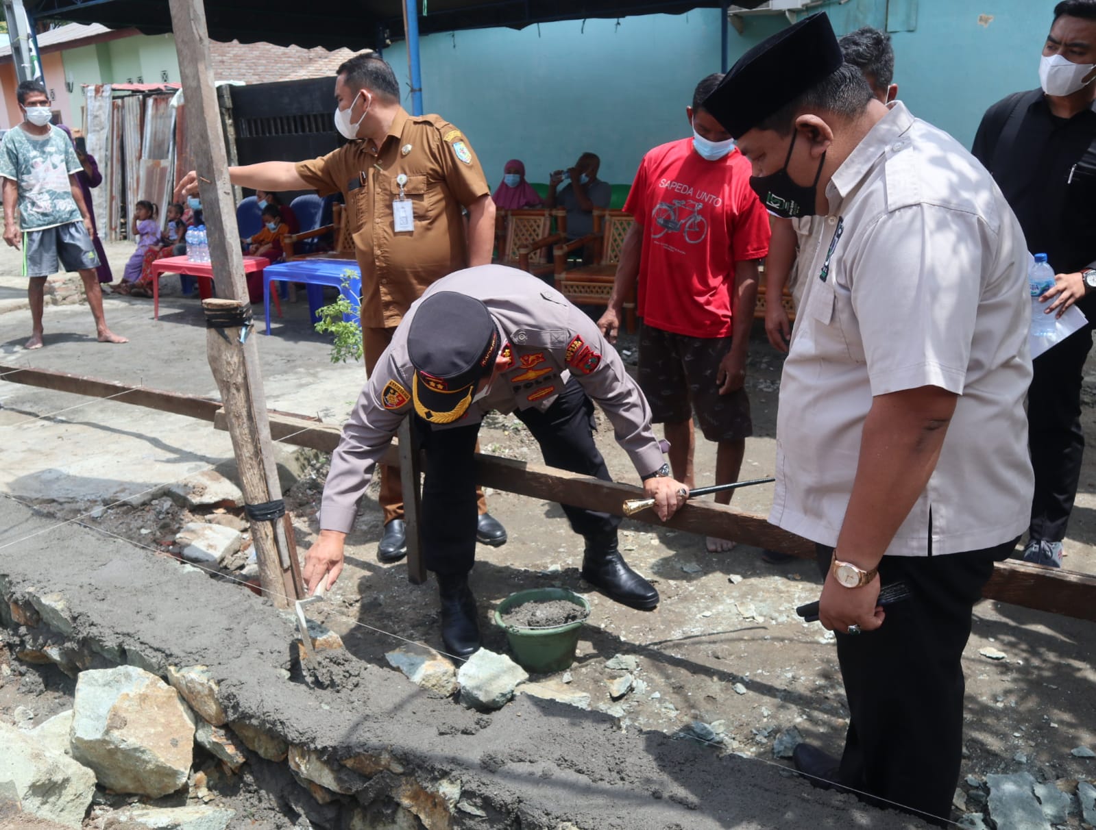 Kapolres Batubara Letakan Batu Pertama Rumah Warga Desa Binjai Baru