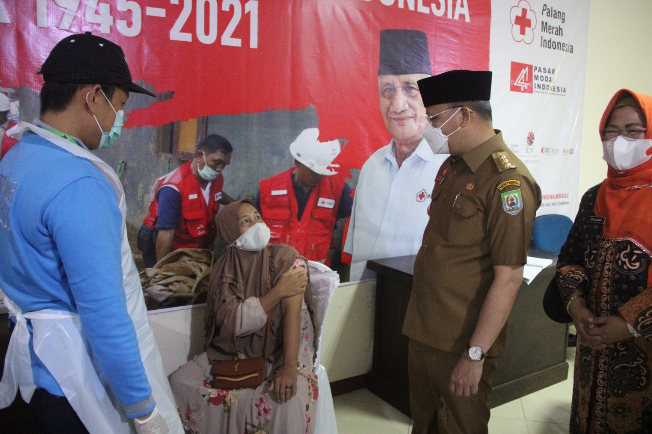 Support Pemprov Bengkulu PMI Gelar Serbuan Vaksinasi COVID-19
