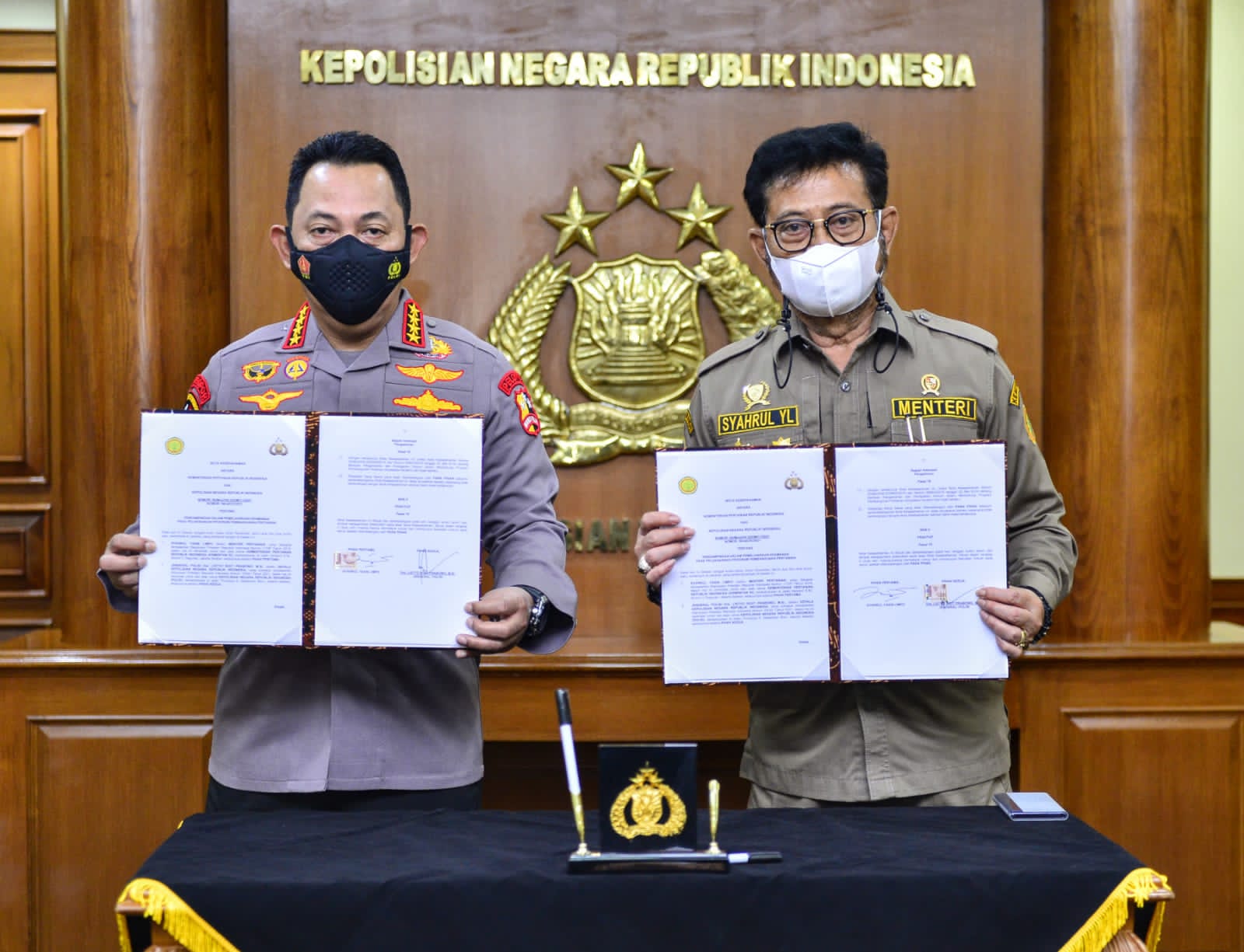 Tandatangani MoU dengan Kementan Kapolri Siap Kawal Ketahanan Pangan Rakyat Indonesia