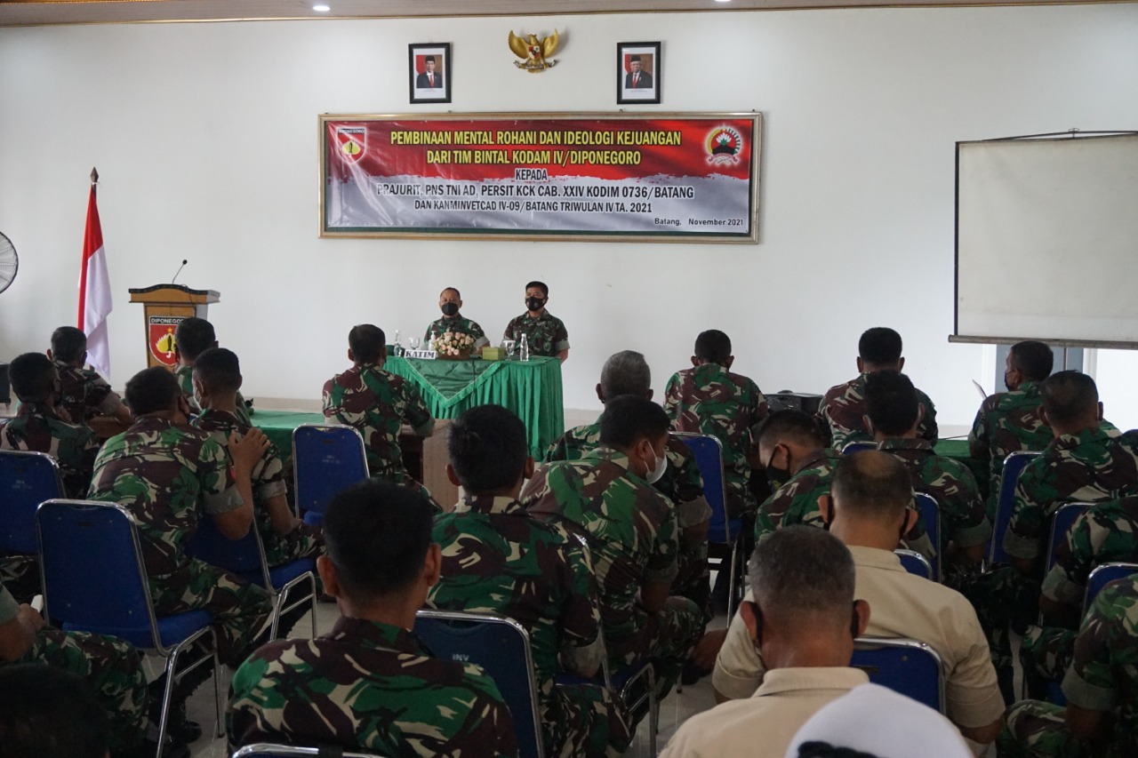 Kodim 0736/Batang Laksanakan Pembinaan Mental Rohani Dan Ideologi Kejuangan